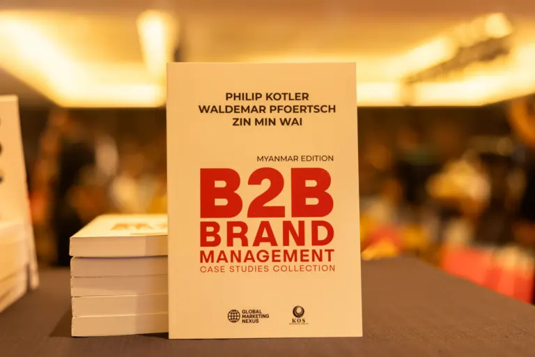 The B2B Brand Management Myanmar Edition book on display